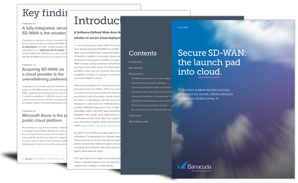 Secure SD-WAN: the launch pad into cloud