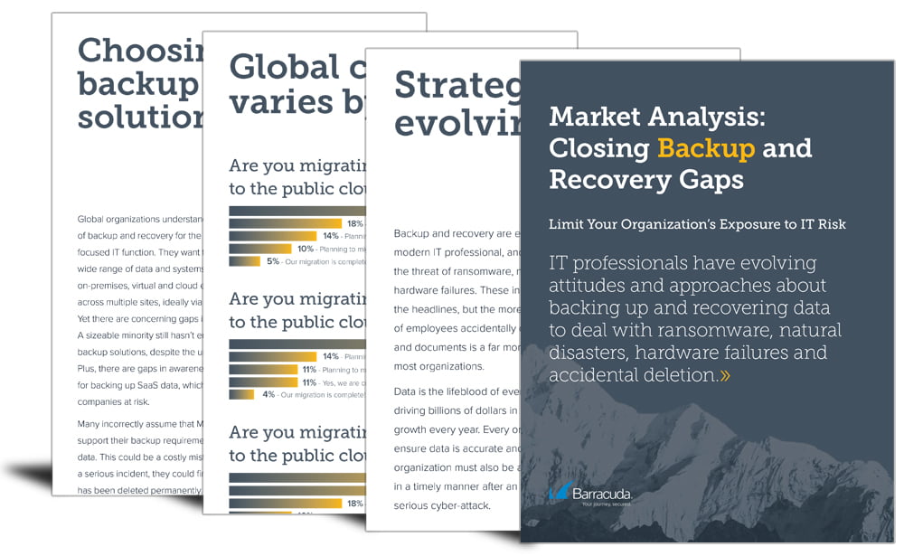 Market analysis: closing backup and recovery gaps