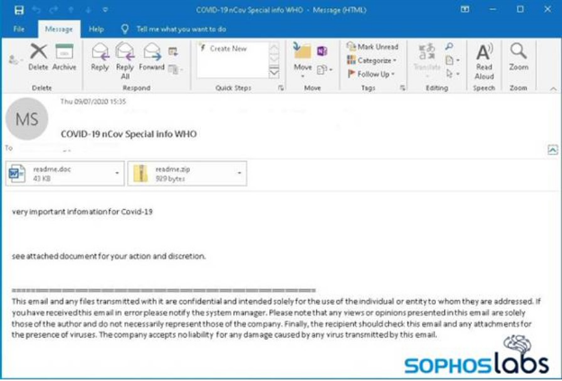 Lemon Duck malware email 