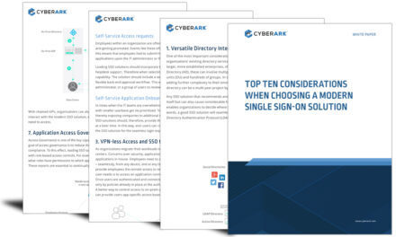 Top 10 considerations when choosing a modern single sign-on solution