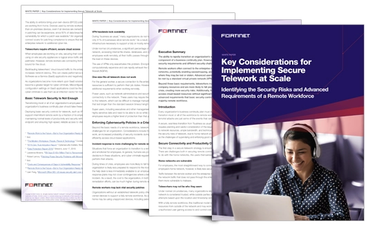 Key considerations for implementing secure telework at scale